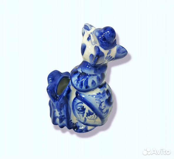 Копилка Мышь Фарфор Гжель