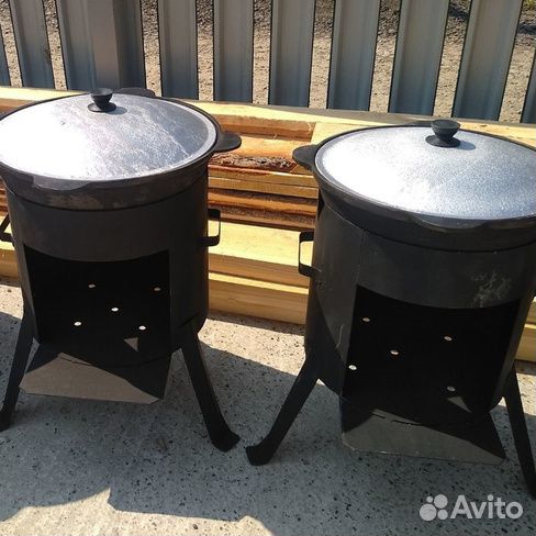 Печь с казаном на 8 литров