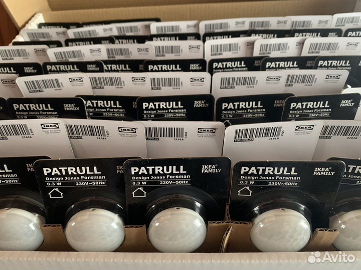 Светильник с датчиком света, ночник IKEA patrul