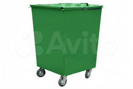 Металлический контейнер для мусора 0.75 куб.м