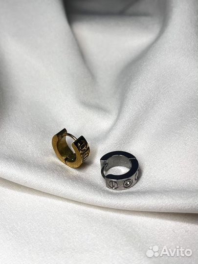 Серьги-колечки Cartier