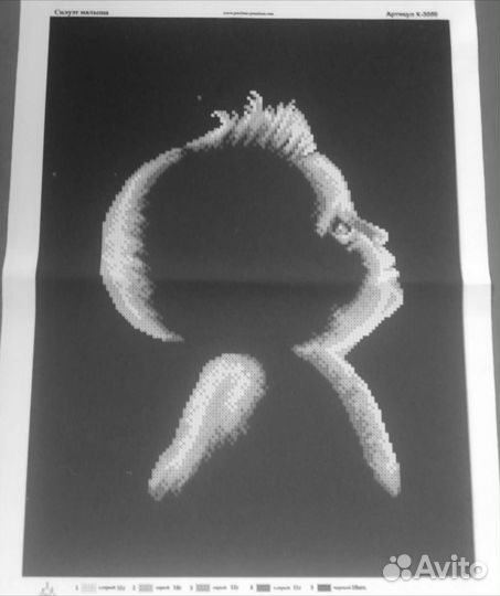 Рисунок на ткани, под бисер