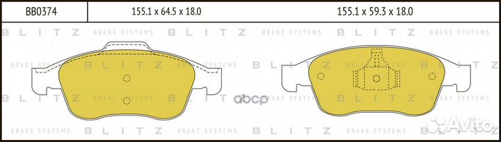 BB0374 колодки дисковые п. Renault Megane Seda