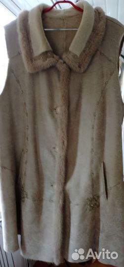 Кожаный плащ женский