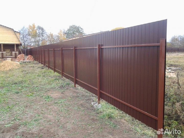 Заборы с калиткой 3Д 1м