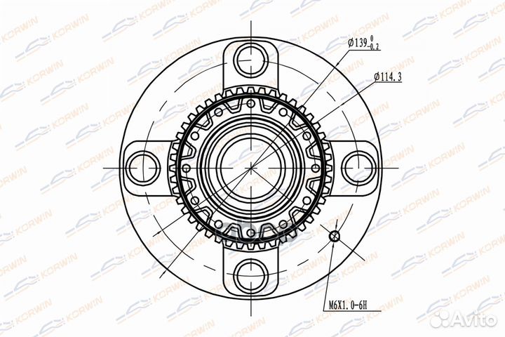 Ступица колеса задняя ABS KIA spectra 05-09