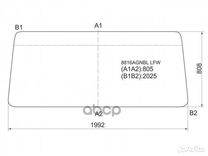 Стекло лобовое Volvo FL 85-06 8816agnbl LFW XYG