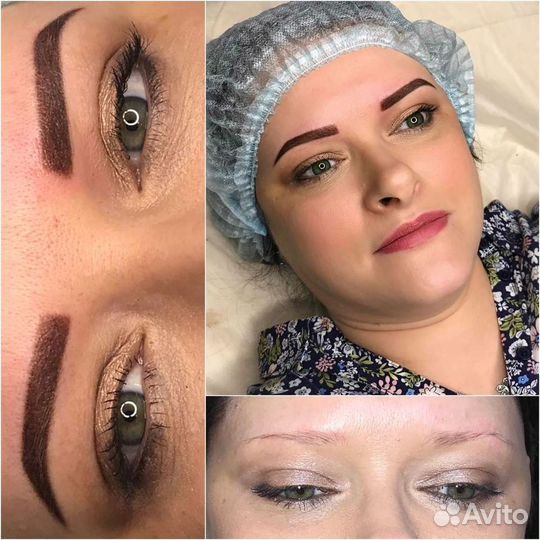 Татуаж, пудровое напыление, растушевка