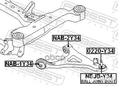 Опора шаровая 0220-Y34 0220-Y34 Febest