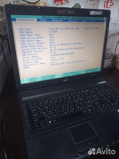 Ноутбук acer 7620g