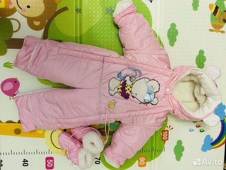 Зимний комбинезон для девочки 80