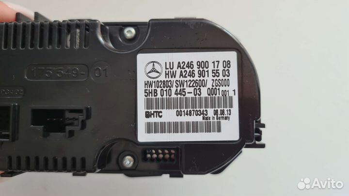 Блок климат контроля мерседес mercedes w176 w246