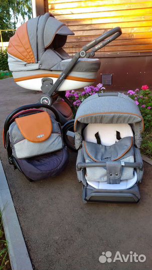 Коляска adamex 3 в 1 бу