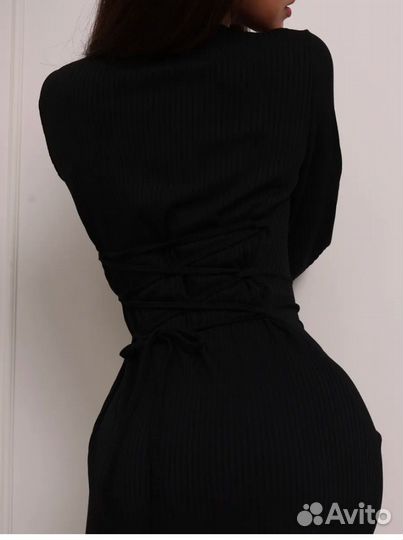 Платье лапша длинное на завязках