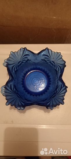 Конфетница цветное стекло СССР