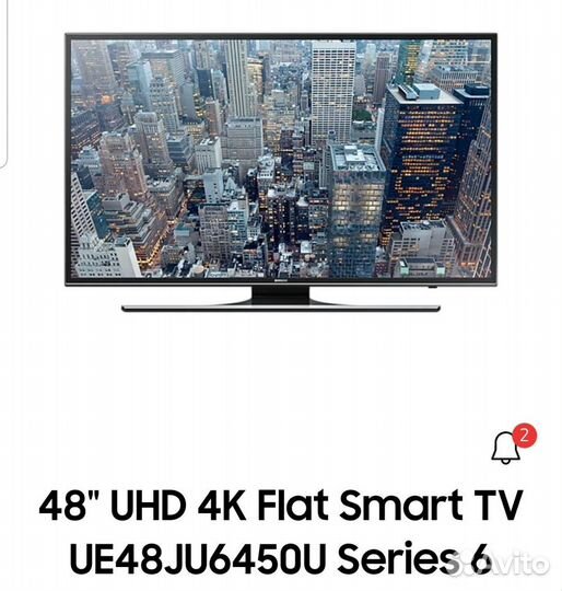 Телевизор Samsung UHD 4K UE48JU6450U