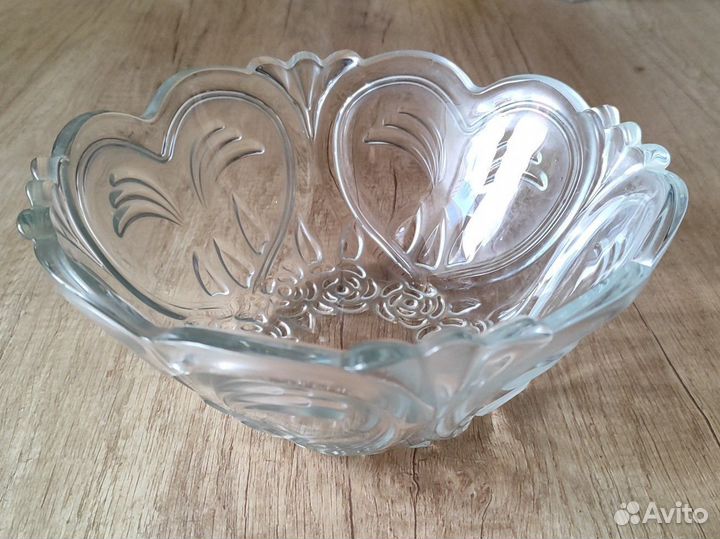 Ваза фруктов салатница конфетница стекло премиум