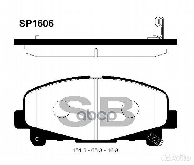 SP1606SNS колодки дисковые передние Honda Acor