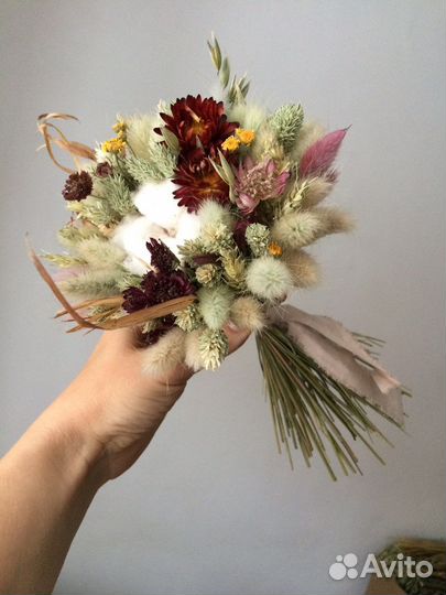 Букет зимний из сухоцветов