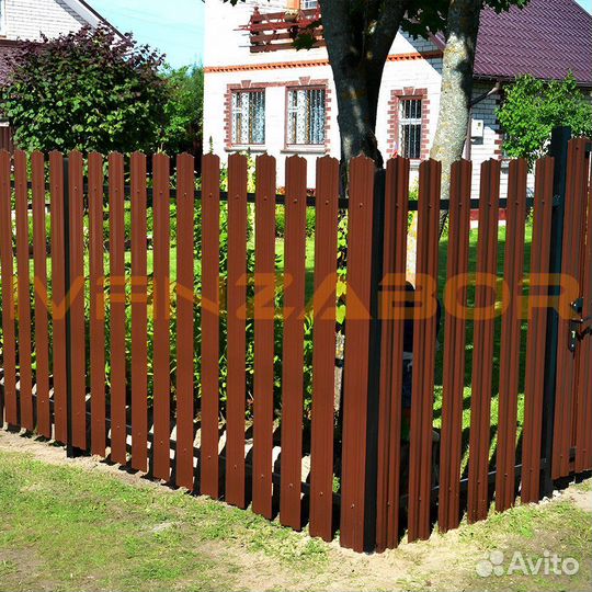 Забор из евроштакетника в Юже