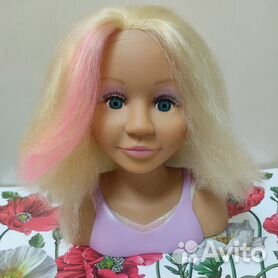 Кукла голова для причесок, с заколочками, высота 20 см купить в магазине игрушек Сончик