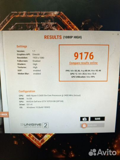 Игровой пк Rx 5700 Ryzen 7 2700 Озу16Гб