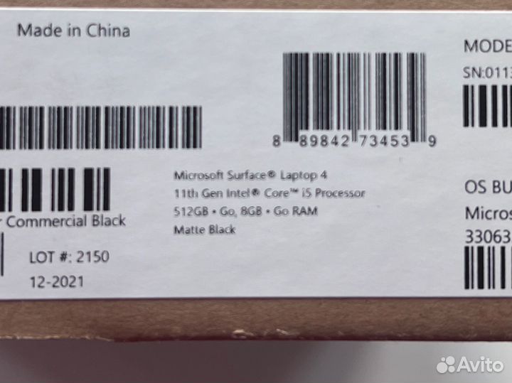 Ноутбук новый microsoft surface laptop 4