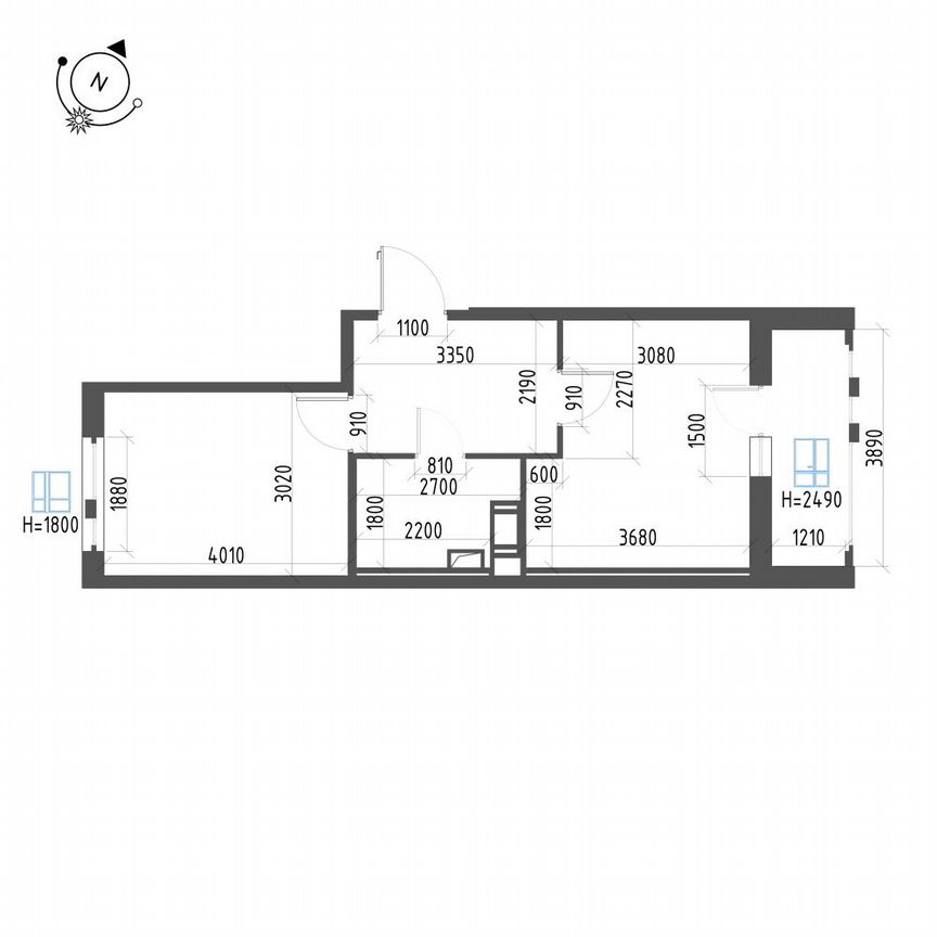 1-к. квартира, 39,7 м², 7/12 эт.