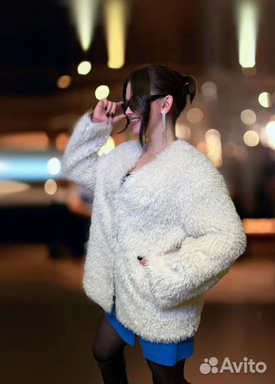 Шубка пальто модная демисезонная барашек