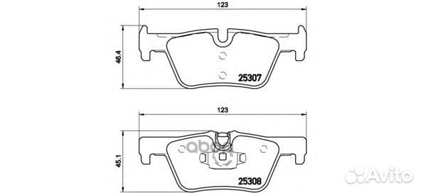 Колодки торм.зад. P06071 Brembo