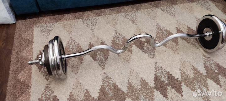 Штанга 36,5кг. И гриф EZ