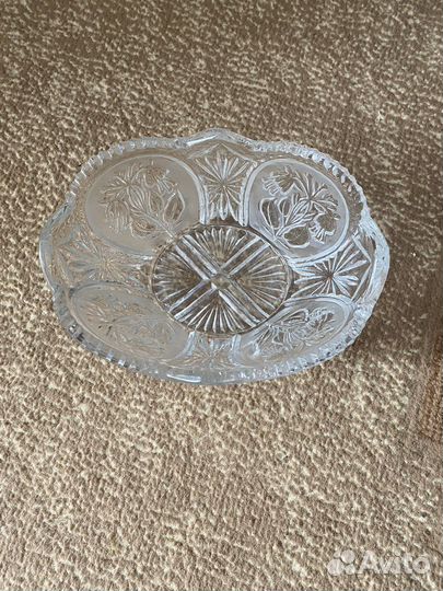 Хрустальная ваза салатница/конфетница