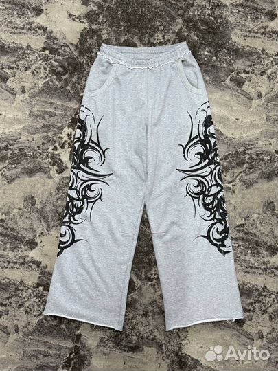 Спортивки Jaded London Grey Tattoo Tribal Monster