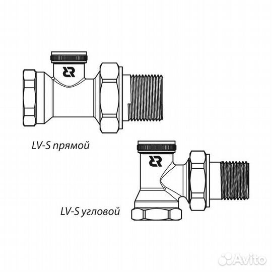 Клапан запорный радиаторный прямой Danfoss RLV-S-1