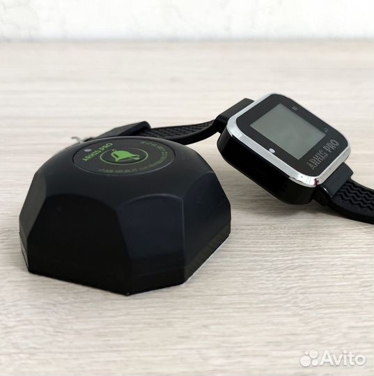 Кнопка вызова официанта модель Бургер с часами