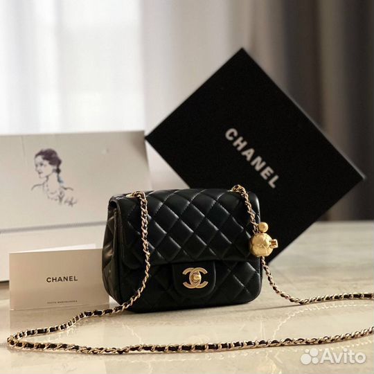 Сумка женская chanel два размера чёрная