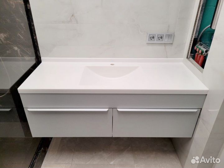 Столешница из искусственного камня акрил и кварц