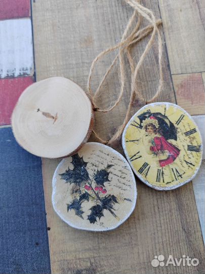 Деревянные ёлочные игрушки