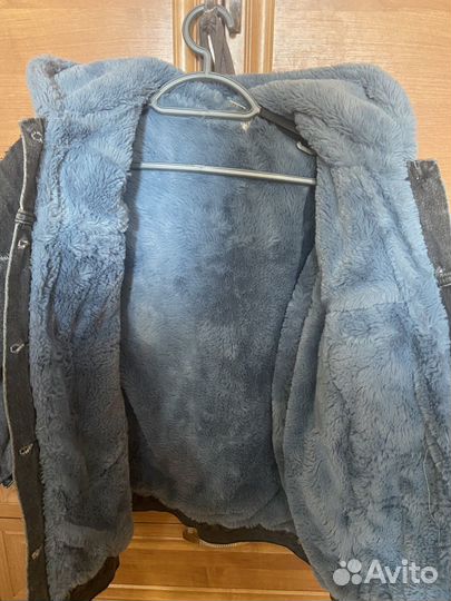 Джинсовая куртка с мехом