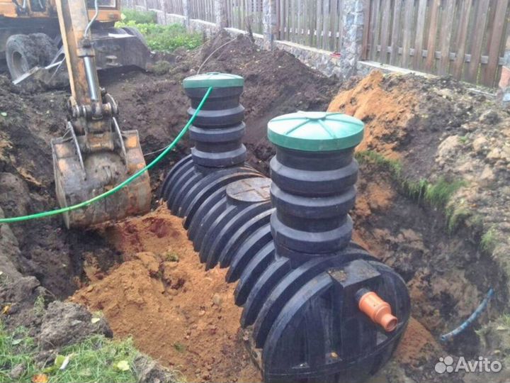 Септик био Малахит 8 с переливом