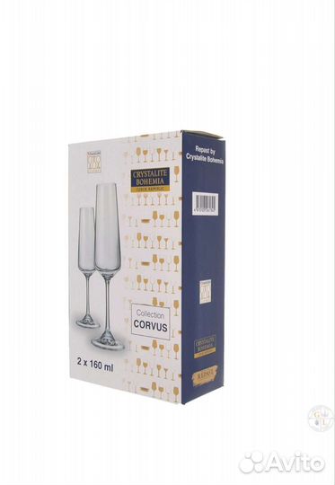 Бокалы crystalite bohemia для шампанского Чехия