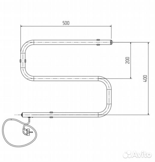 Полотенцесушитель Арго Электрический Орион 50-40