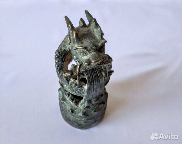 Бронзовая статуэтка - печать "Дракон"