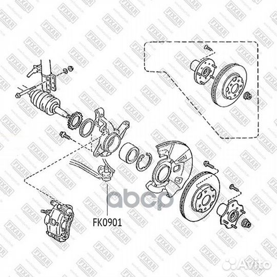 Опора шаровая FK0901 fixar