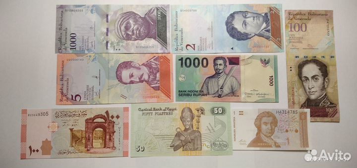 Иностранные Банкноты Набор