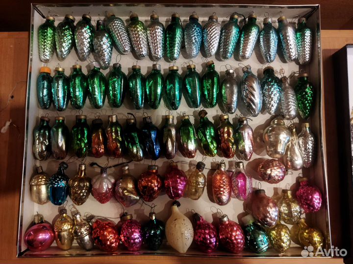 Елочные игрушки. Советские. Стекло