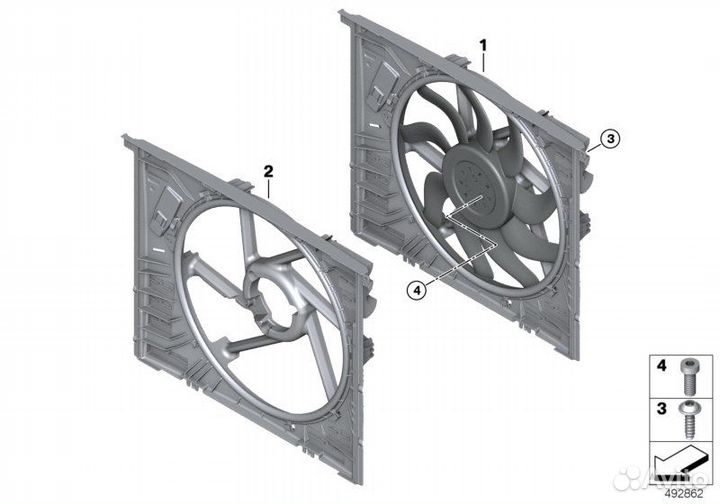Вентилятор охлаждения двигателя BMW G20 Z4 G29