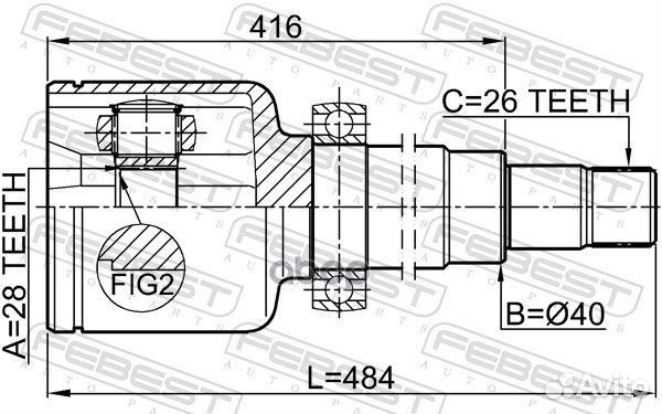 ШРУС ford mondeo 07/S-MAX/galaxy 06- внутр.пра