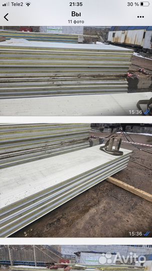 Сендвич панели кровельные бу