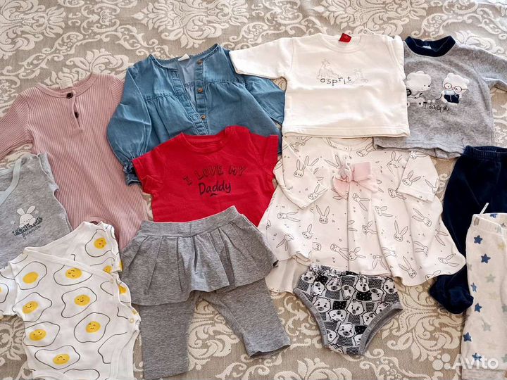 Одежда для девочки 0-12 мес пакетом